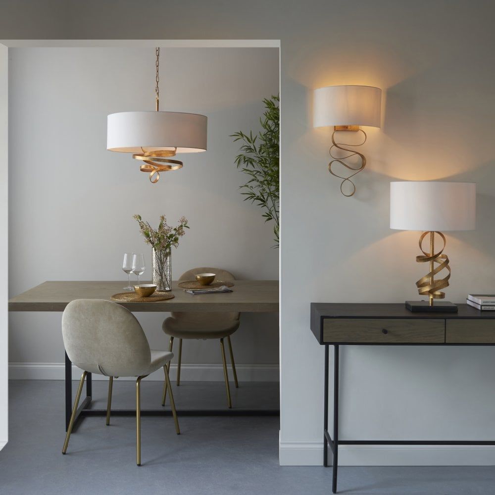 Bella Table Lamp Gold Leaf Finish