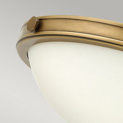 Collier 2L Flush Ceiling Light Small - Heritage Brass Finish