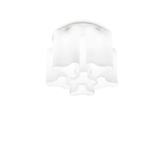Compo Flush Ceiling Light 6/10Lt - White/Smoky Grey Finish - Cusack Lighting