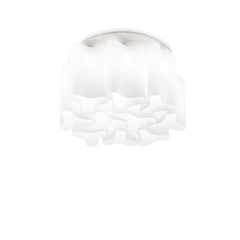 Compo Flush Ceiling Light 6/10Lt - White/Smoky Grey Finish - Cusack Lighting