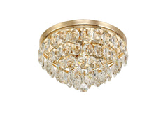 Consten Flush Ceiling, 15/12/6/3 Light E14, French Gold/Crystal, Polished Chrome/Crystal