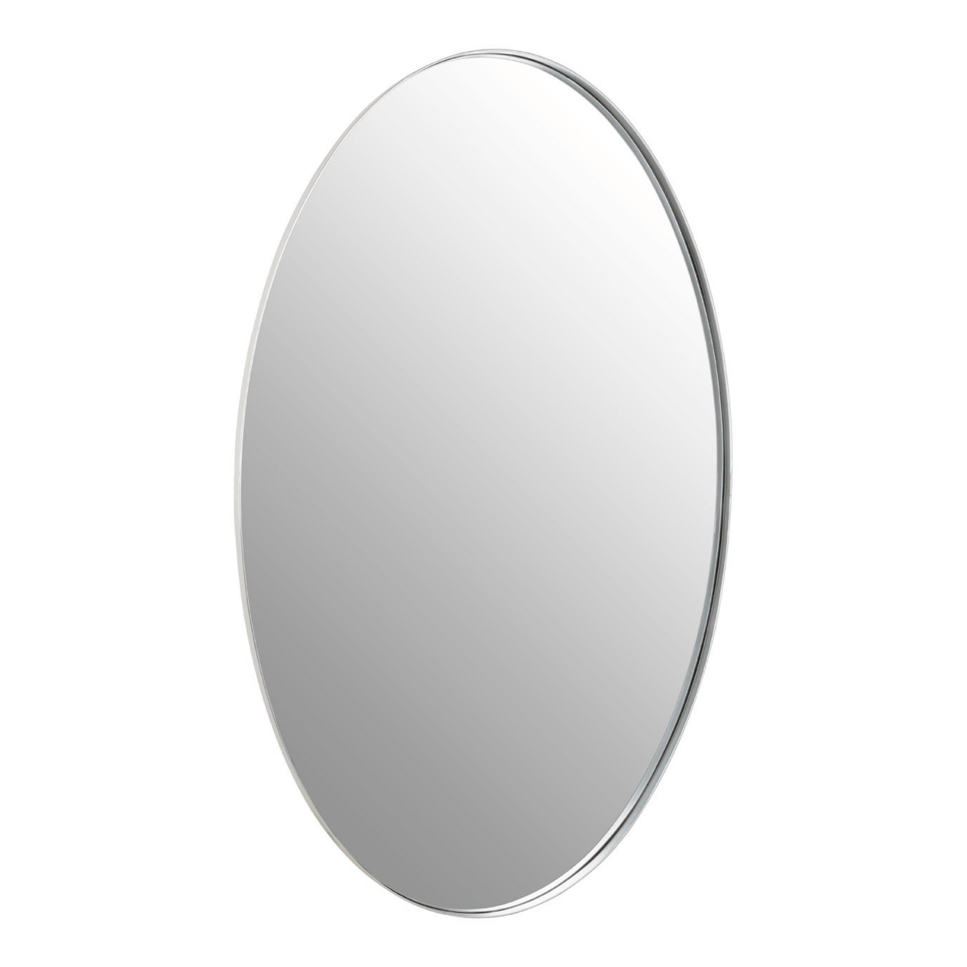 Cora Silver Oval Wall Mirror W60 x H100cm - Cusack Lighting