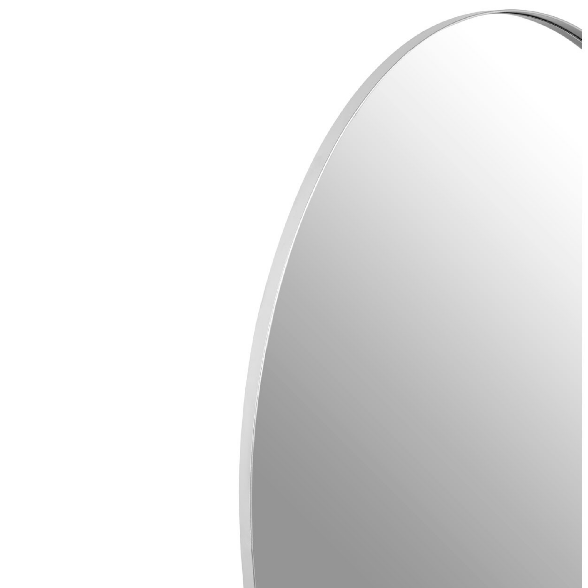 Cora Silver Oval Wall Mirror W60 x H100cm - Cusack Lighting