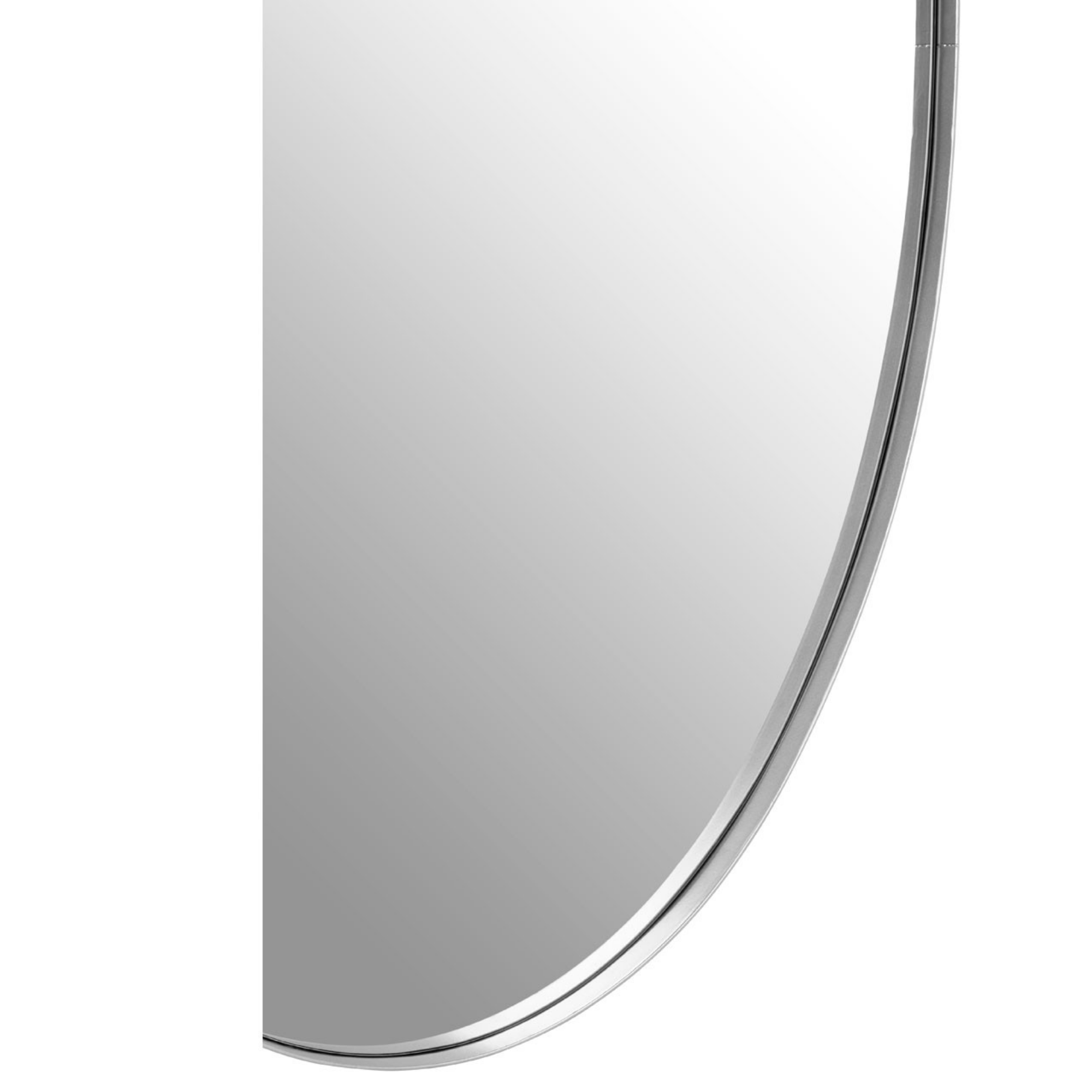 Cora Silver Oval Wall Mirror W60 x H100cm - Cusack Lighting