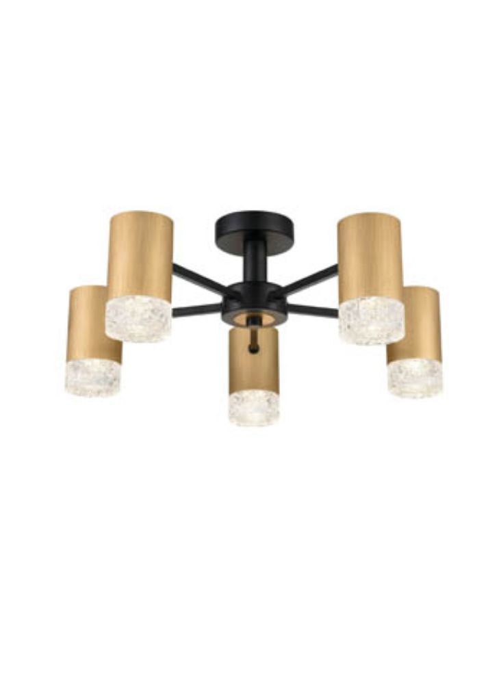 Cordelia 3/5 Light Fitting Satin Gold/Satin Nickel