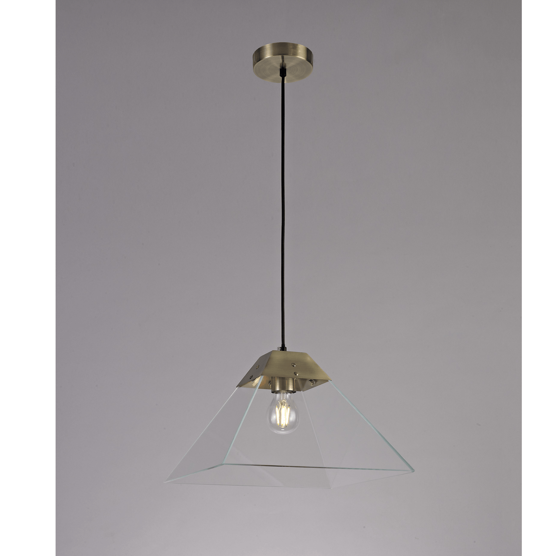 Corey Pendant Large Antique Brass - Cusack Lighting