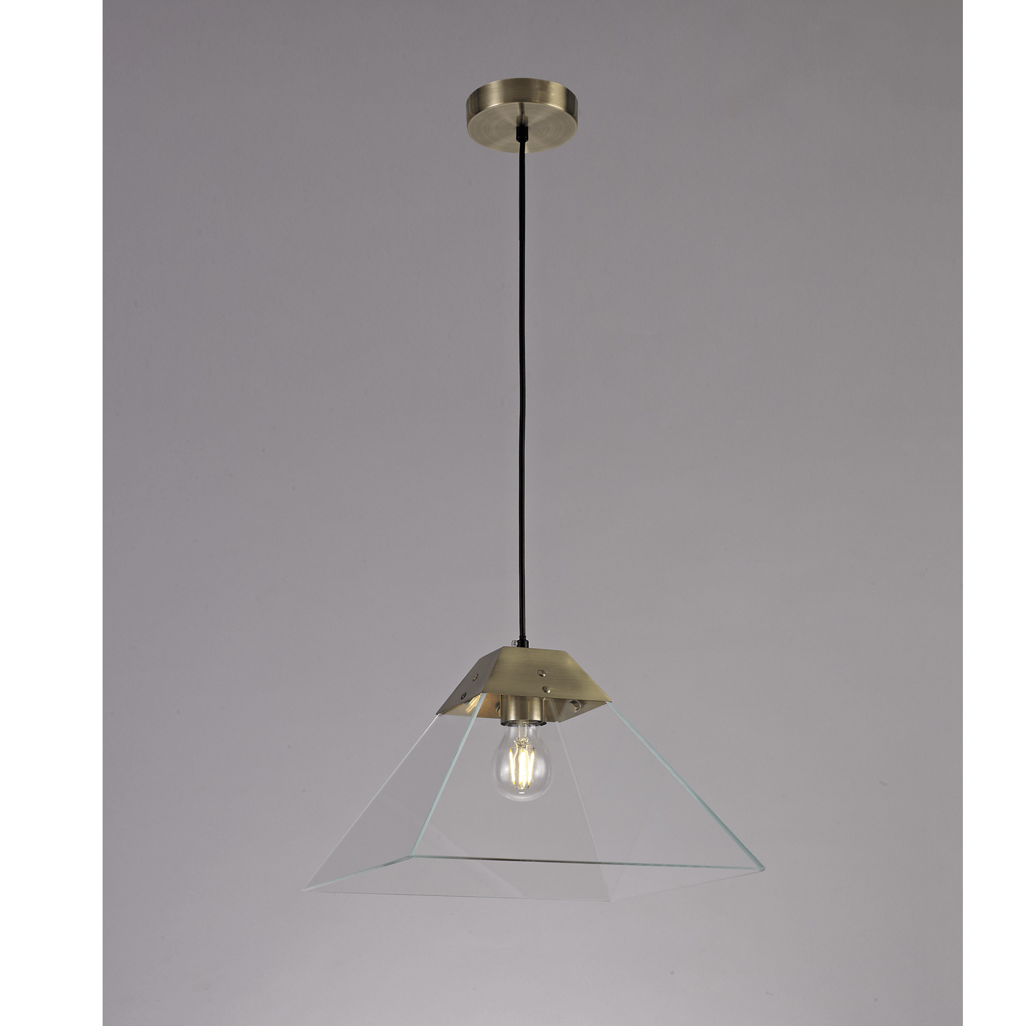 Corey Pendant Large Antique Brass - Cusack Lighting