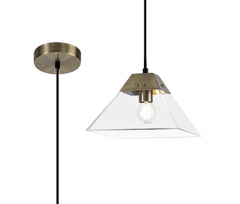 Correy Square Pendant Small, 1 Light E14, Polished Chrome IP20