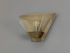 Correy Wall Lamp, 1 Light E14, Antique Brass, Polished Chrome