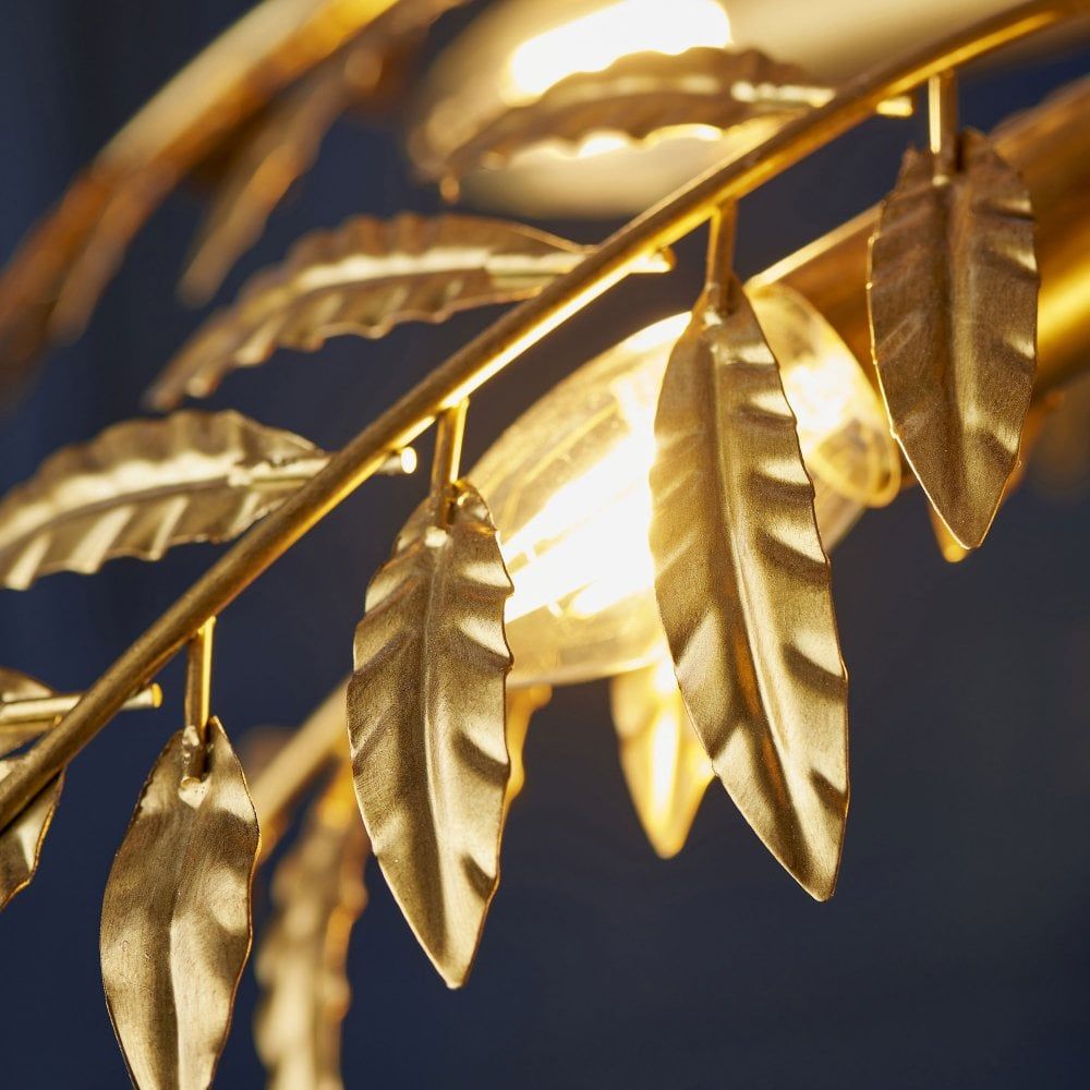 Forrest 1Lt/5Lt Distressed Gold Leaf Pendants - Cusack Lighting