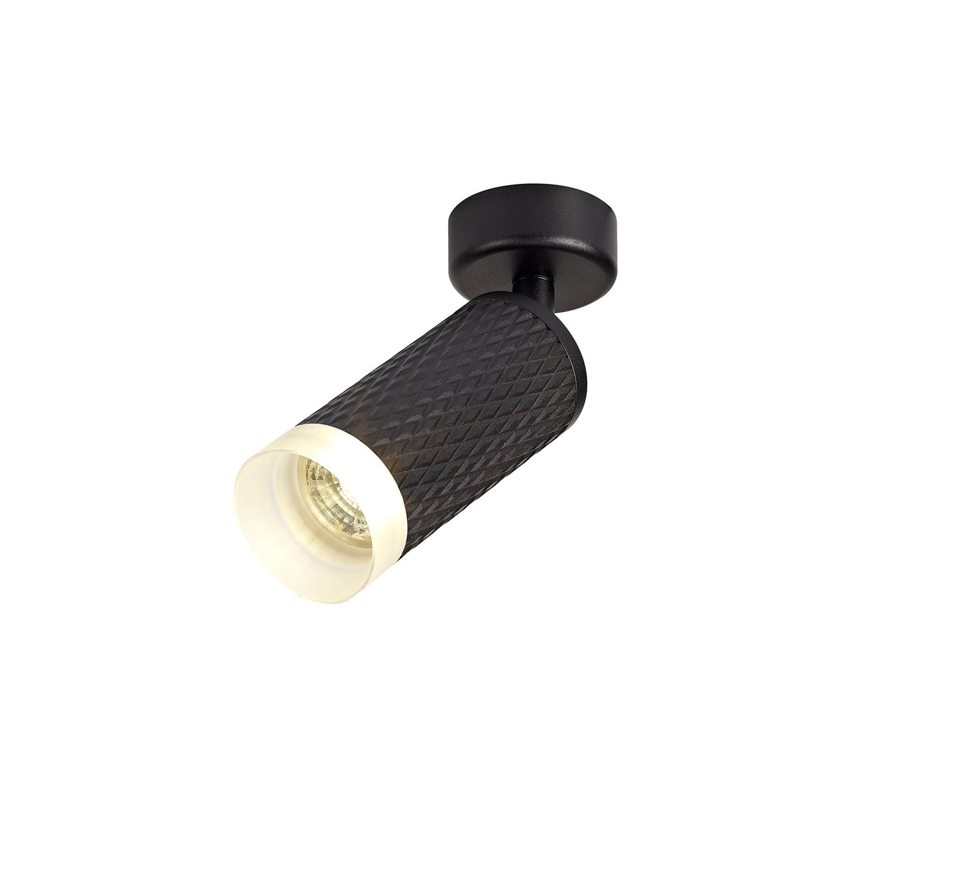 Toihian Adjustable 1 Light Surface Mounted Ceiling/Wall Spot Light  GU10, Champagne Gold/Acrylic Ring