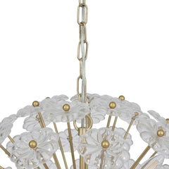 Daisy Pendant Chandelier - Champagne Gold & Glass Finish