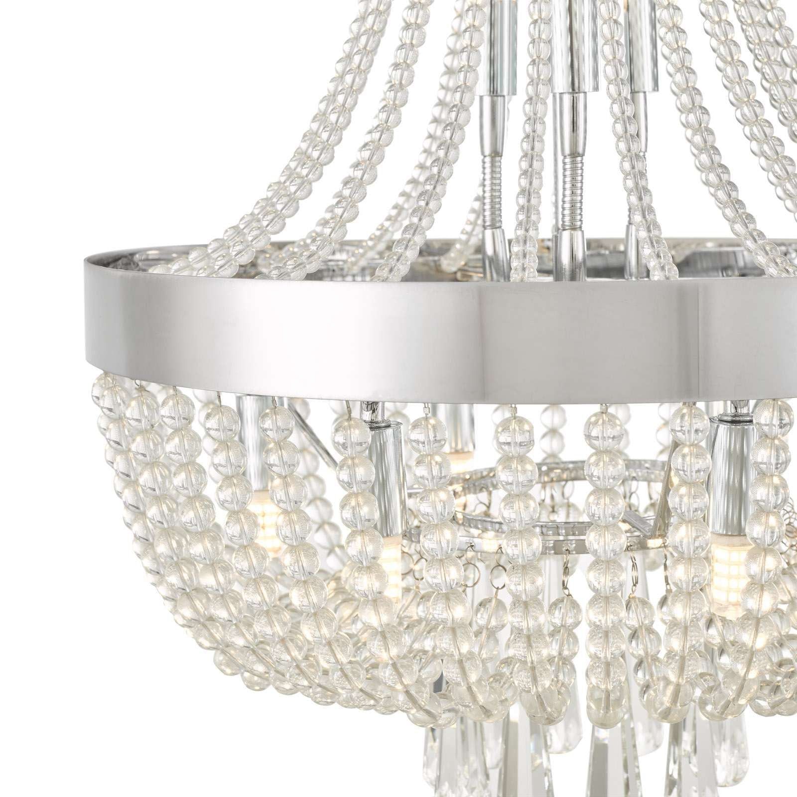 Dar Alyssa 9Lt Crystal Ceiling Light - Polished Chrome Glass IP20