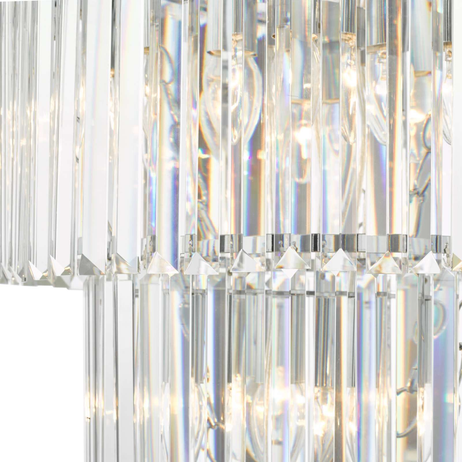 Angel 28Lt Chandelier Ceiling Light - Polished Chrome & Crystal IP20