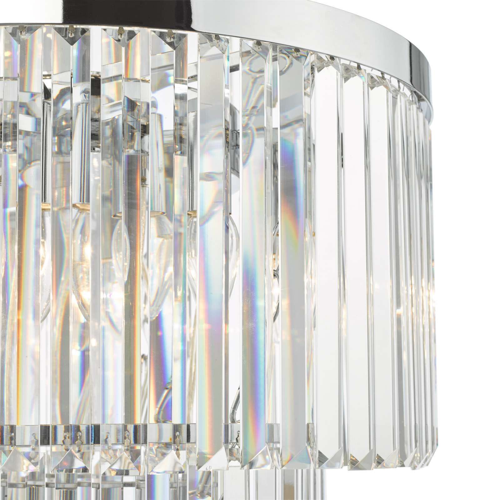 Angel 28Lt Chandelier Ceiling Light - Polished Chrome & Crystal IP20