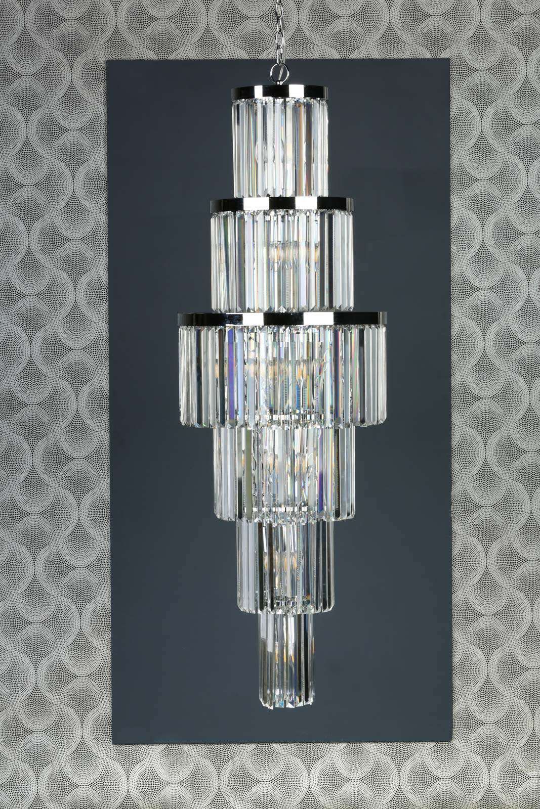 Angel 28Lt Chandelier Ceiling Light - Polished Chrome & Crystal IP20