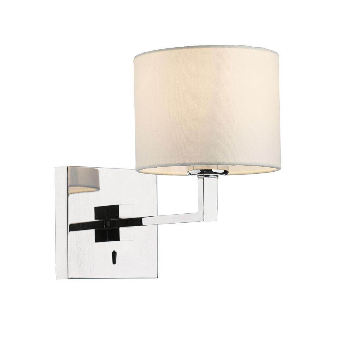 Dar Anvil Wall Bracket Fixed Arm Base Only Polished Chrome - Cusack Lighting