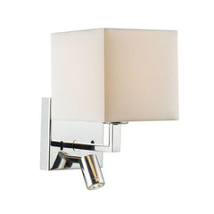 Dar Anvil Wall Bracket With LED Base Only Polished Chrome - Cusack Lighting