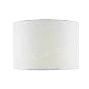 Dar Ciara White Linen Drum Shade 33cm CIA1302 - Cusack Lighting