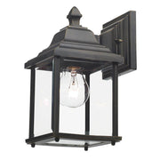 Dar Doyle Wall Bracket Lantern Black Gold IP44 - Cusack Lighting
