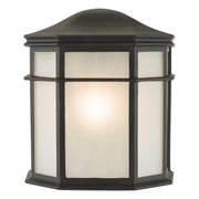 Dar Dulbecco Wall Light Black and Acrylic IP44 - Cusack Lighting