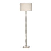 Dar Dunlop Floor Lamp Cream complete with Shade - Cusack Lighting