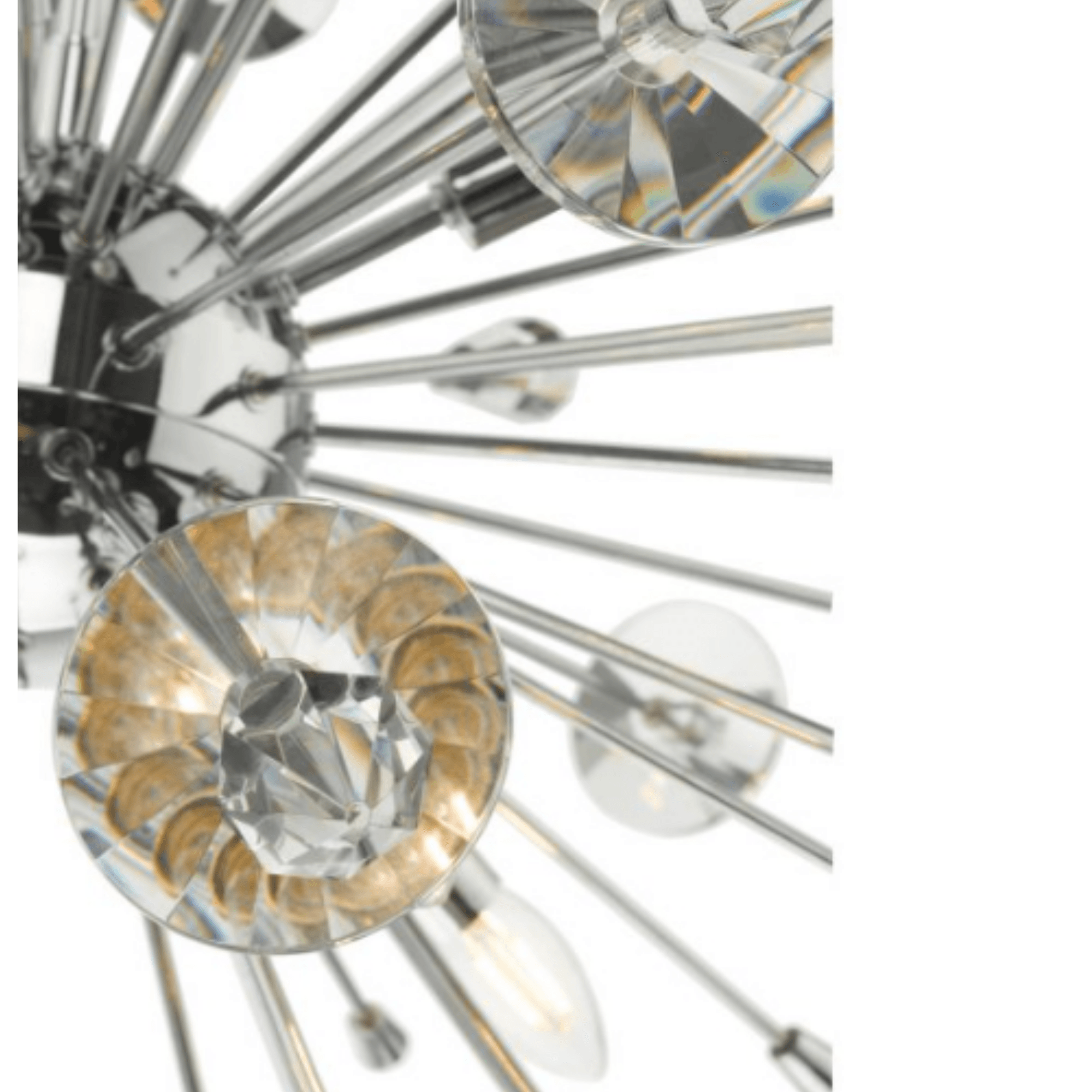 Exodus 8 Light Pendant Polished Chrome Crystal - Cusack Lighting