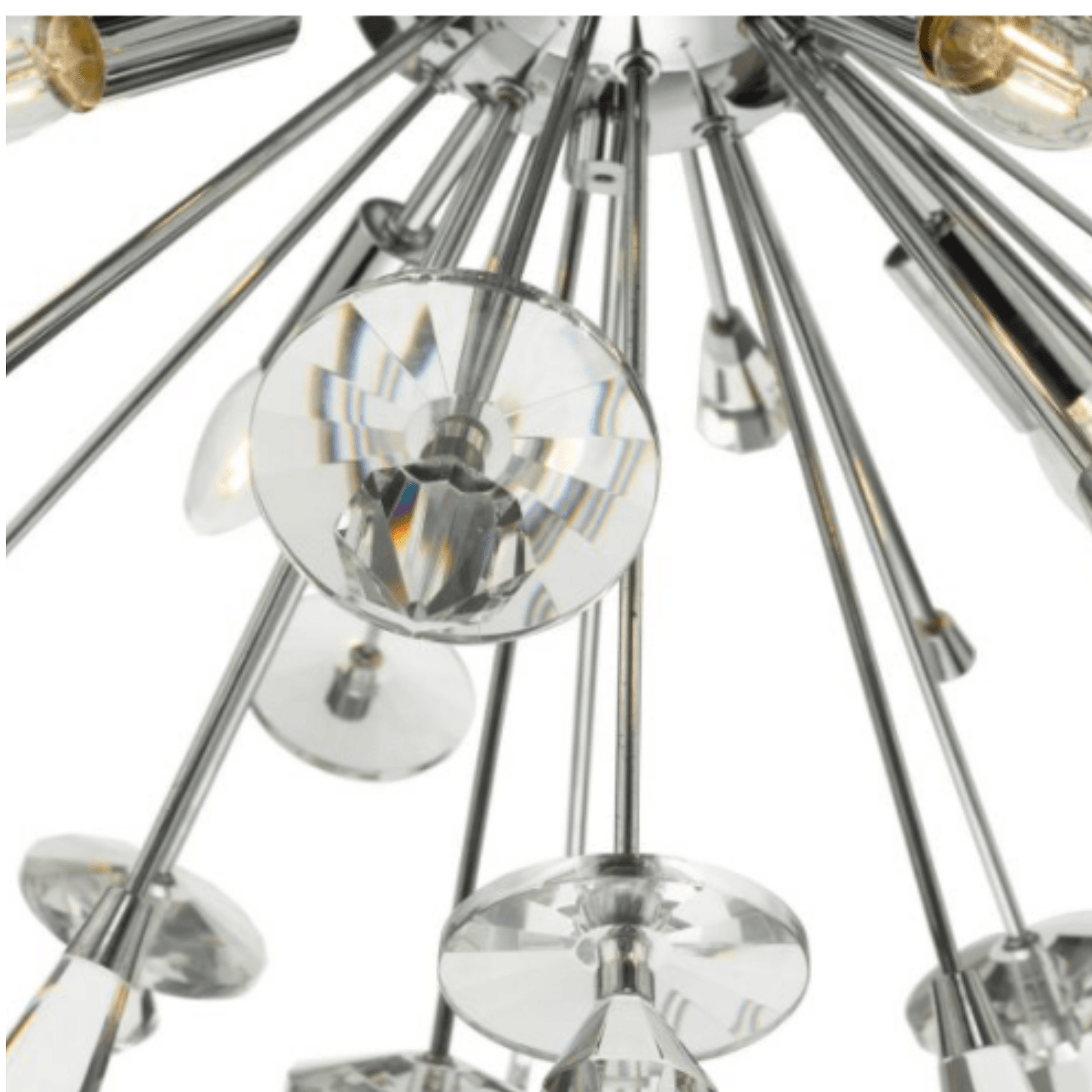 Exodus 8 Light Pendant Polished Chrome Crystal - Cusack Lighting