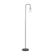 Kiefer Floor Lamp Black & Antique Brass - Cusack Lighting