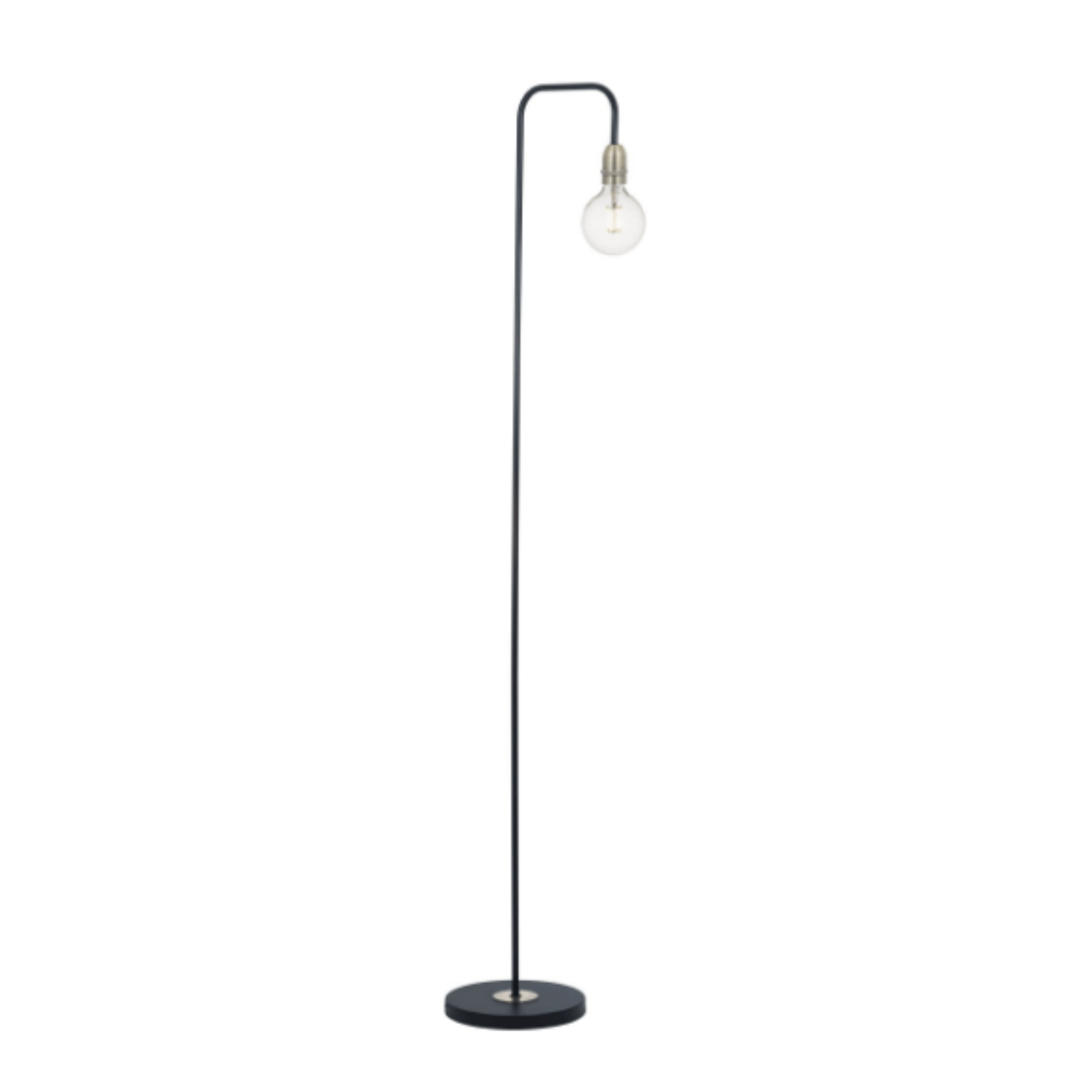 Kiefer Floor Lamp Black & Antique Brass - Cusack Lighting