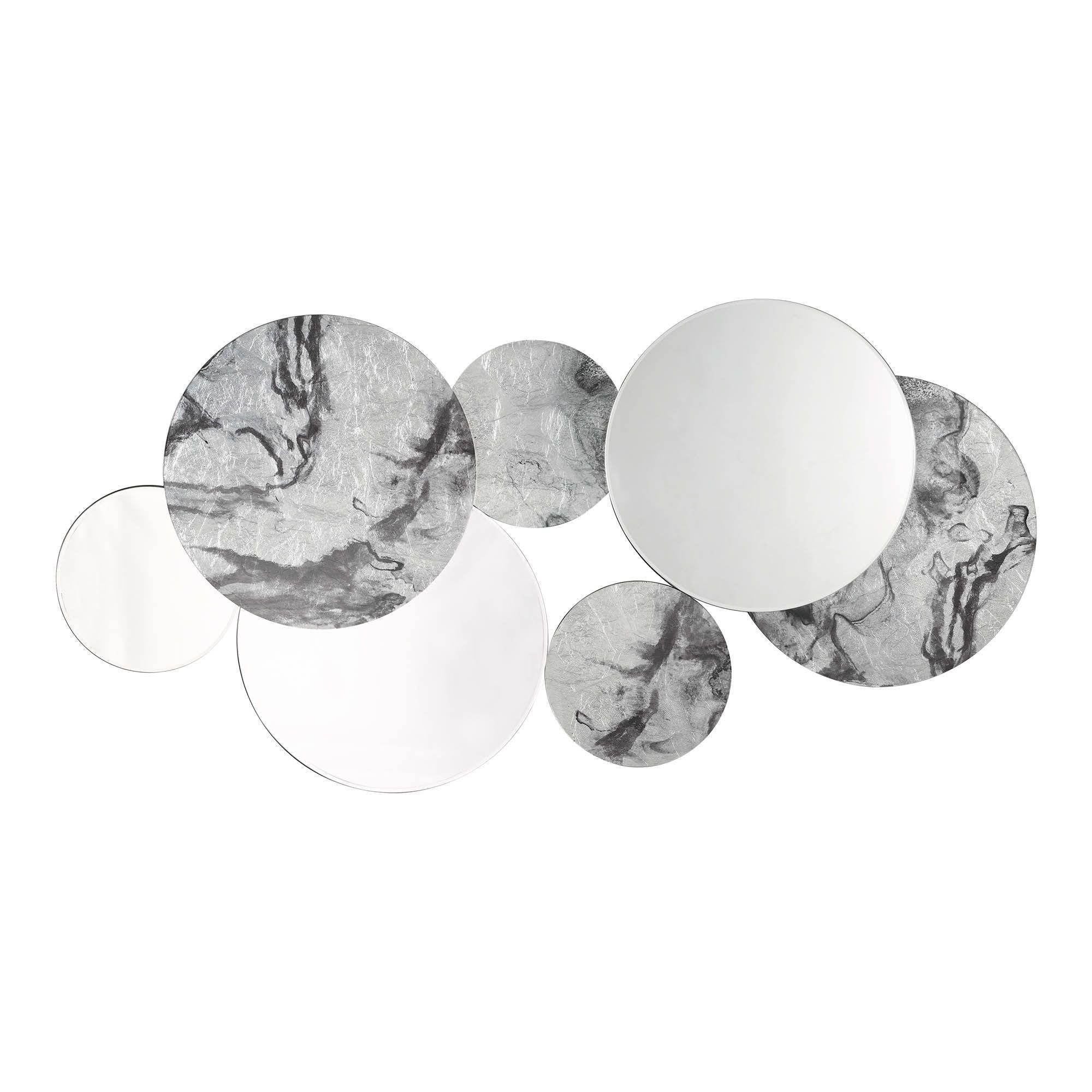 Dar Meco Rectangle Mirror Black Marble Effect - Cusack Lighting