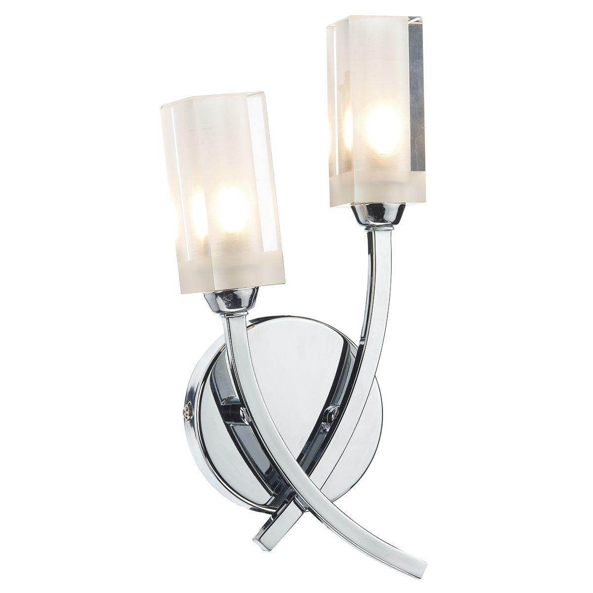 Dar Morgan Double Wall Bracket Polished Chrome - Cusack Lighting