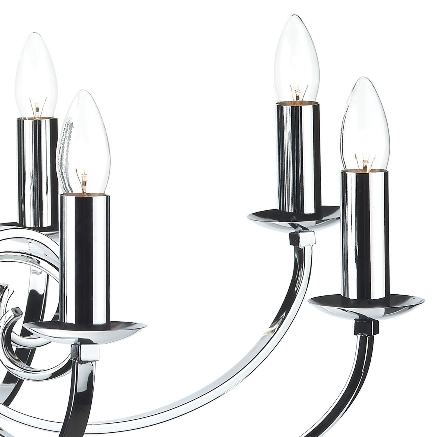 Dar Murray 8Lt Centre Ceiling Light - Polished Chrome IP20