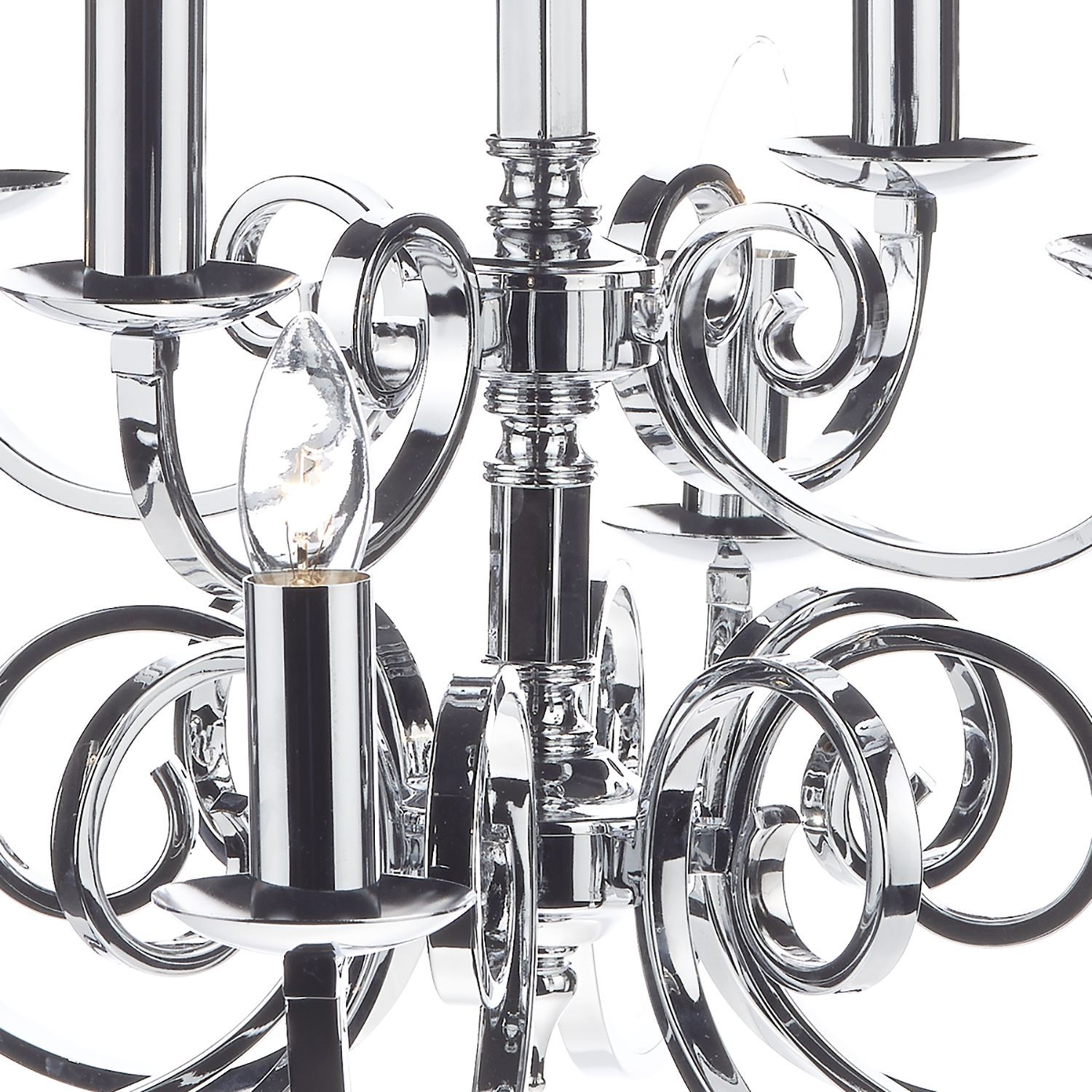 Dar Murray 12Lt Centre Ceiling Light - Polished Chrome IP20