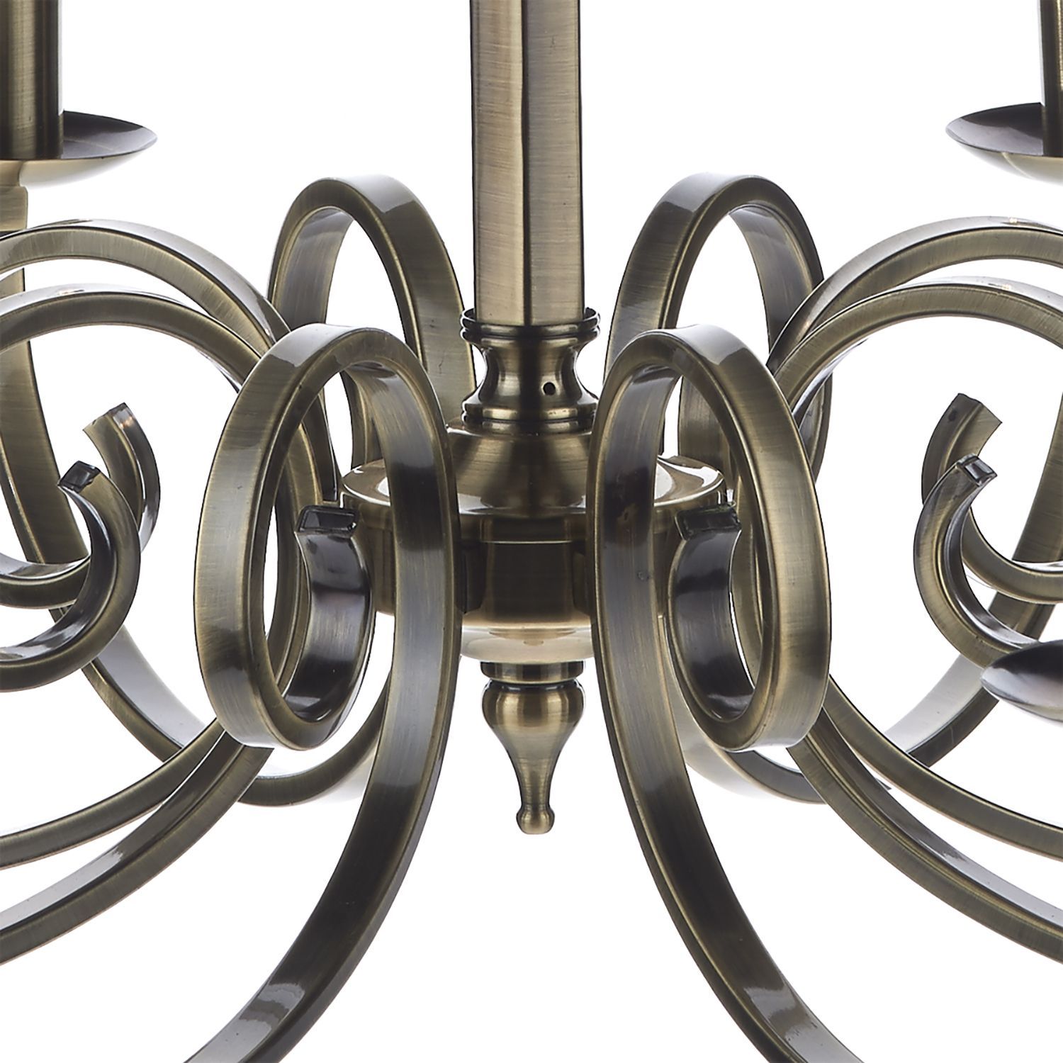 Dar Murray 8Lt Centre Ceiling Light - Antique Brass IP20