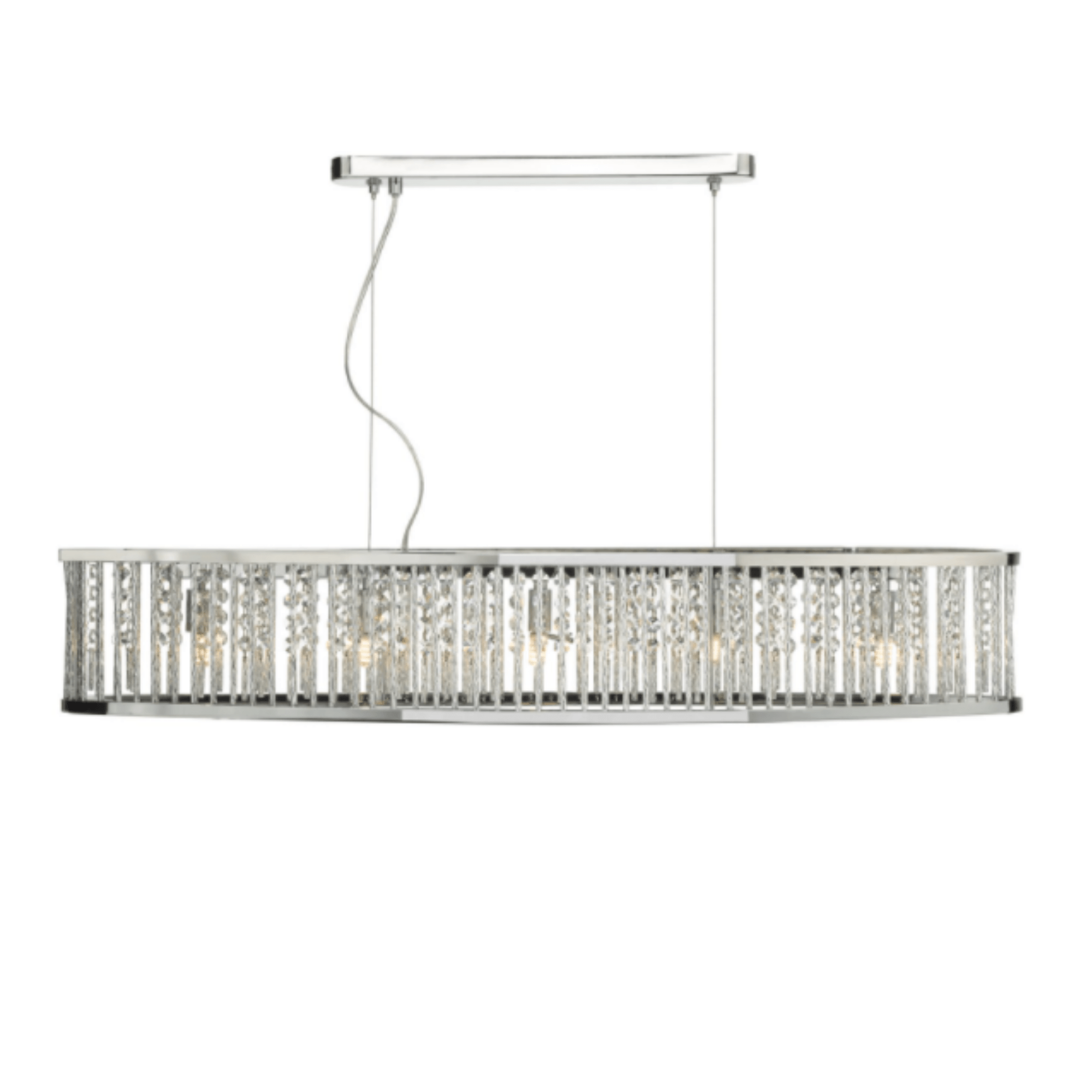 Dar Nantes 5 Light Bar Pendant Polished Chrome Aluminium - Cusack Lighting