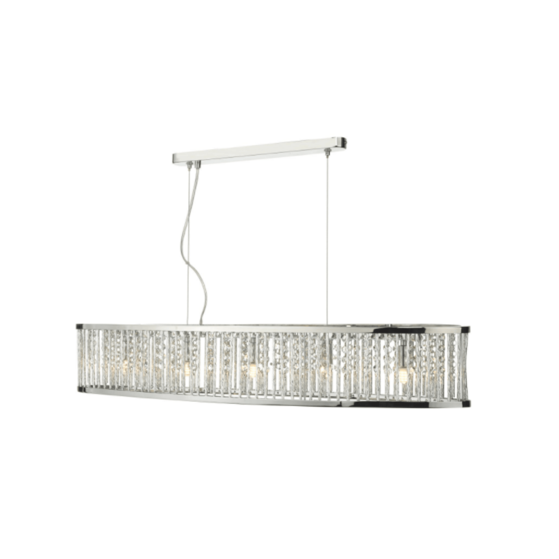 Dar Nantes 5 Light Bar Pendant Polished Chrome Aluminium - Cusack Lighting