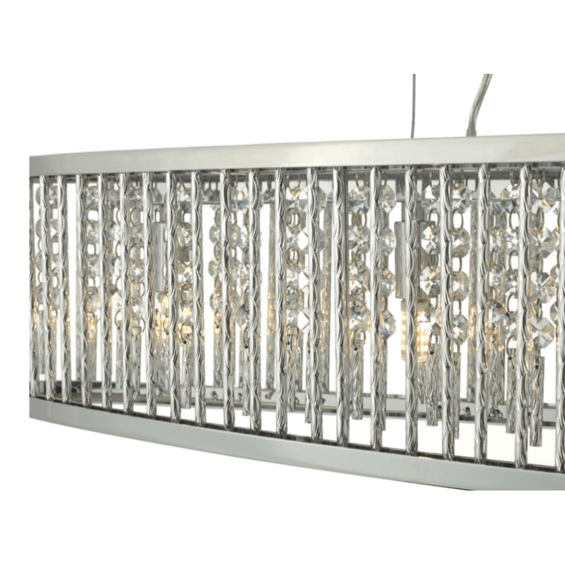 Dar Nantes 5 Light Bar Pendant Polished Chrome Aluminium - Cusack Lighting