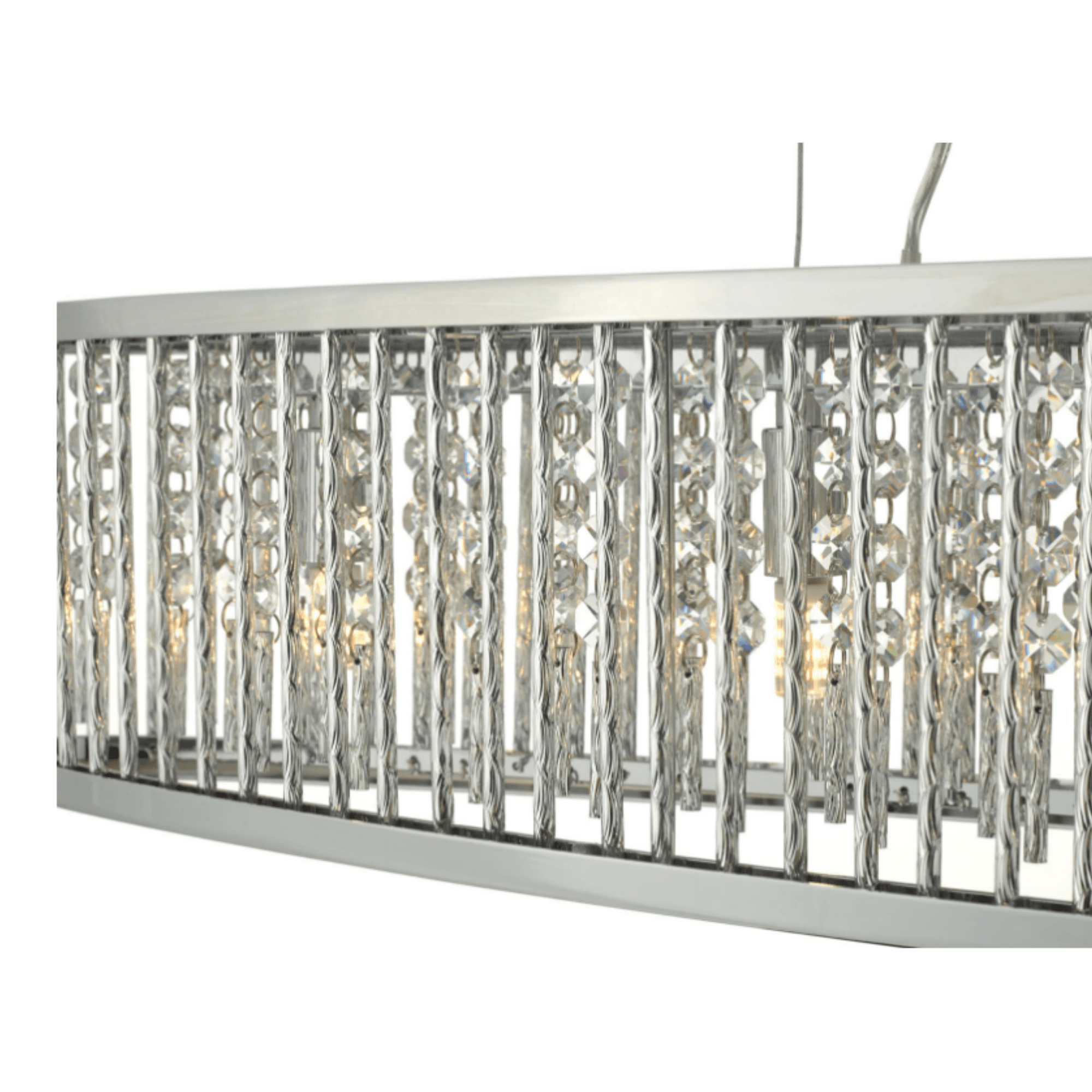 Dar Nantes 5 Light Bar Pendant Polished Chrome Aluminium - Cusack Lighting