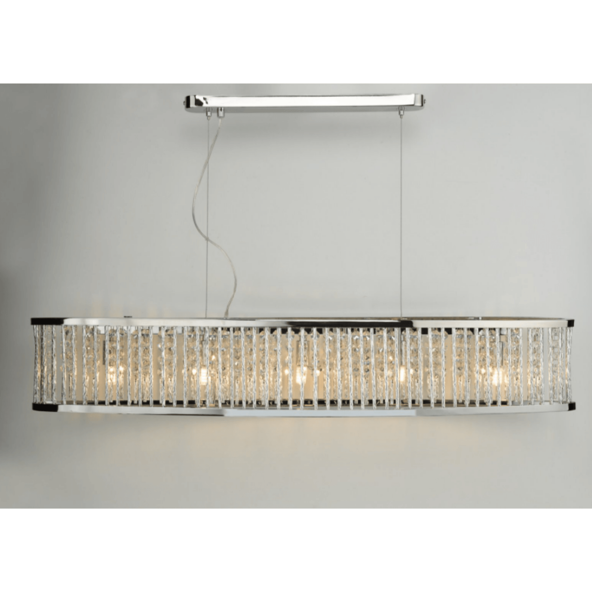 Dar Nantes 5 Light Bar Pendant Polished Chrome Aluminium - Cusack Lighting