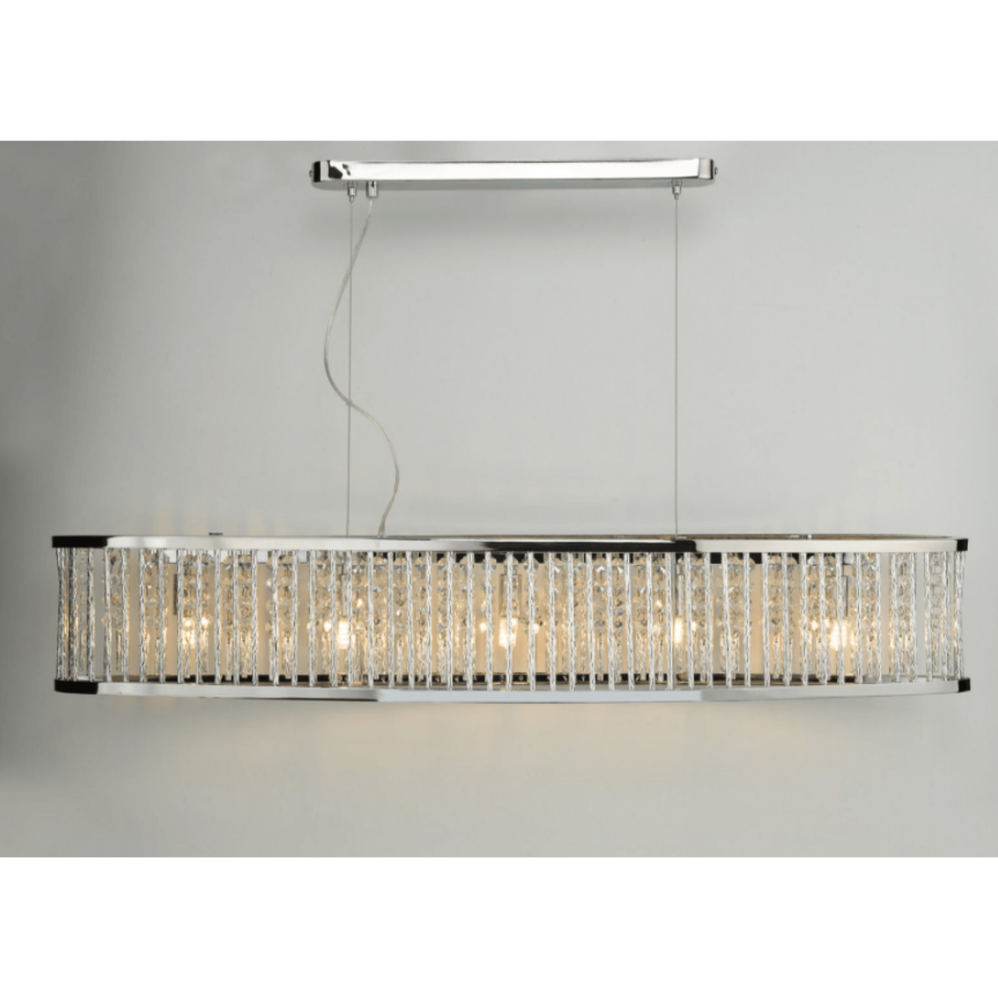 Dar Nantes 5 Light Bar Pendant Polished Chrome Aluminium - Cusack Lighting