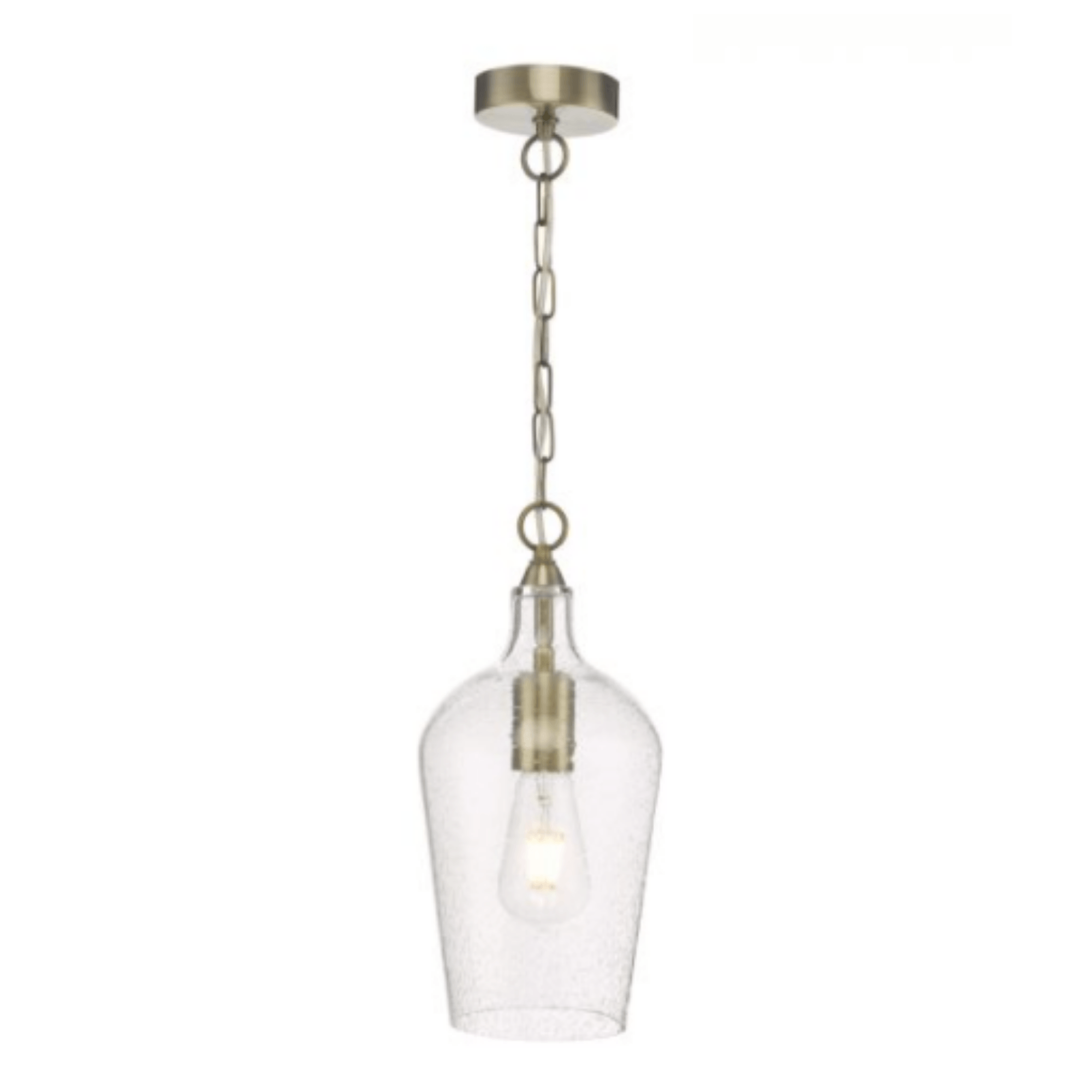 Nida Pendant Antique Brass Glass - Cusack Lighting