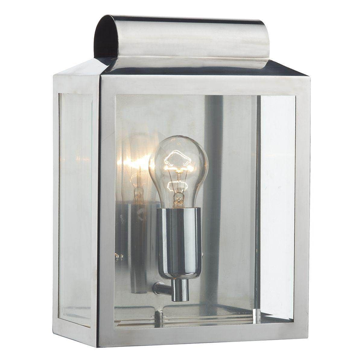 Dar Notary Rectangle Wall Bracket Stainless Steel IP44 - Cusack Lighting