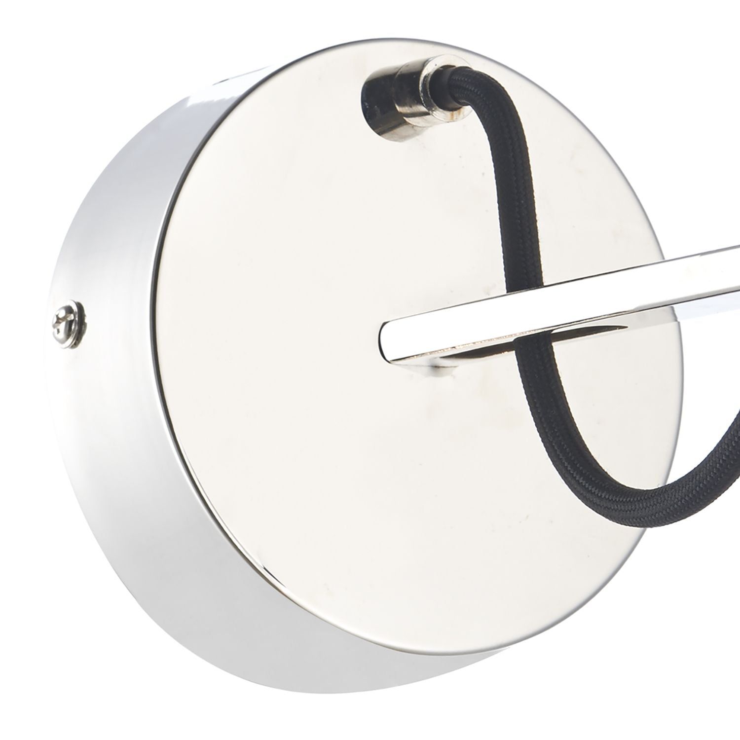 Dar Scroll Single Wall Bracket Light - Polished Nickel IP20