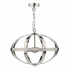 Dar Symbol 3 Light Fitting Satin Chrome - Cusack Lighting