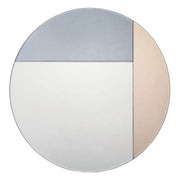 Dar Thalia Round Blue And Rose Gold Mirror - Cusack Lighting