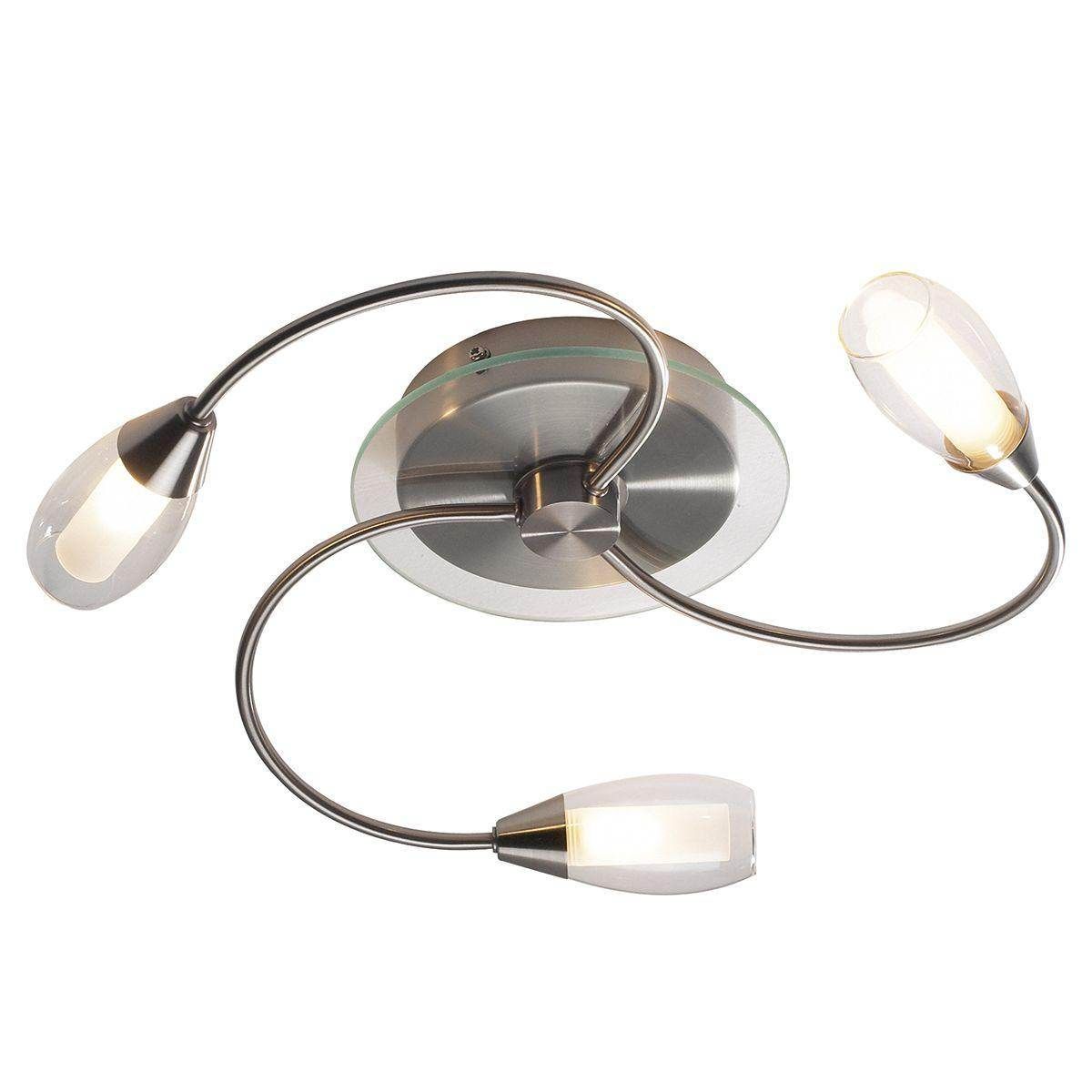 Dar Tugel 3 Light Flush G9 Satin Chrome with Double Envelope Glass - Cusack Lighting