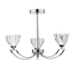 Dar Vito 3 Light Semi Flush Polished Chrome - Cusack Lighting
