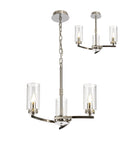 Deck Pendant/Semi Ceiling, 3 x E14, Antique Brass, Polished Gold, Polished Nickel