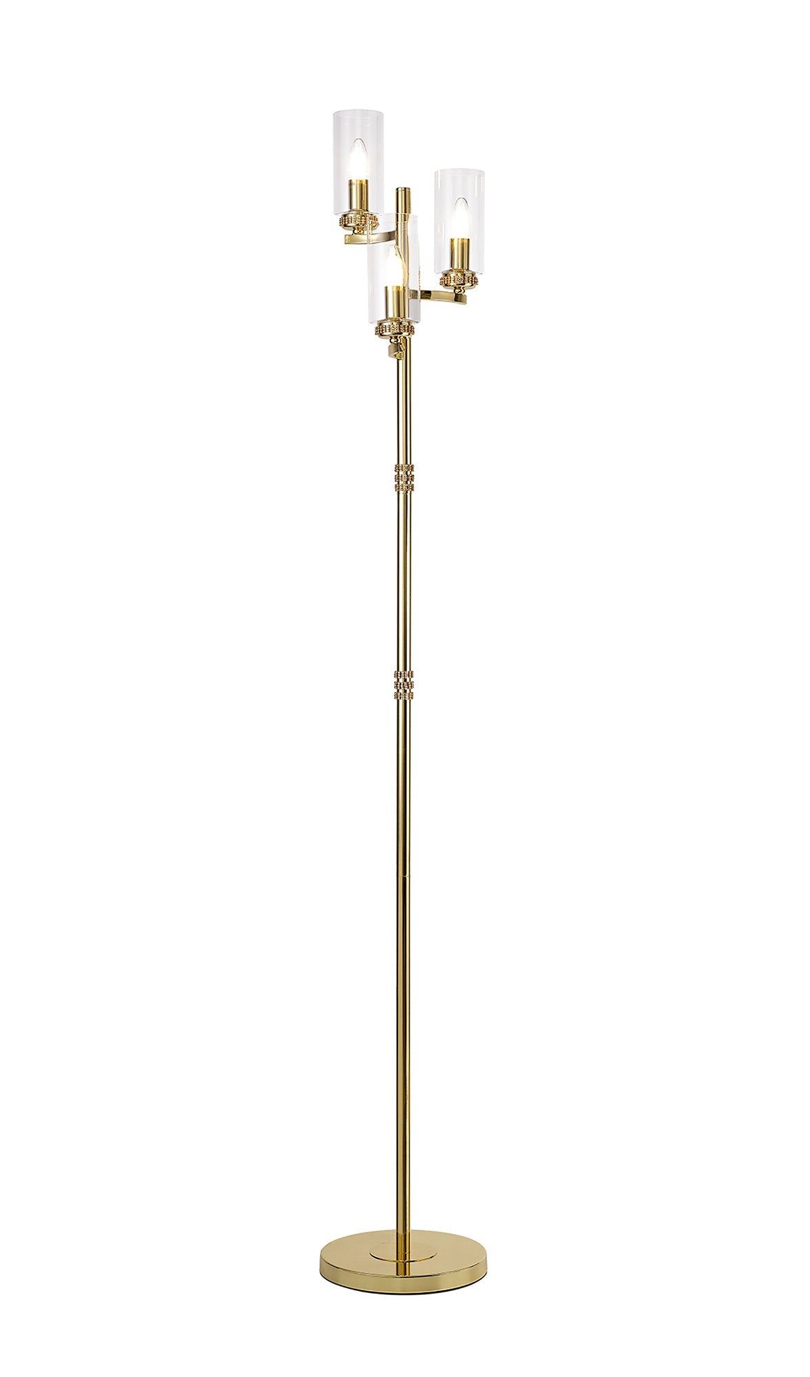 Deck Floor Lamp, 3 x E14, Antique Brass, Polished Gold, Polished Nickel